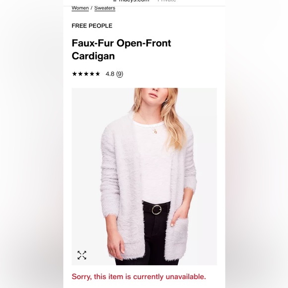 Free People Fuzzy faux-fur cardigan - Picture 2 of 6